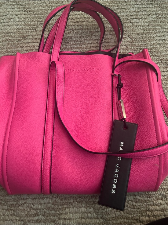 Marc Jacobs Handbags - Marc Jacobs Hot Pink Pebbled Leather Tote with Branded Tag